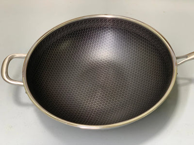 Laser  Coated Deep Frying Pan Non Stick and HoneyComb Pattern
